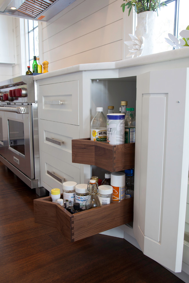 Inspiration for a transitional kitchen remodel in Boston