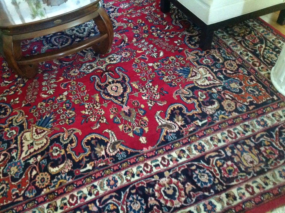 Asian Red Oriental Rug, Pale Blue Chinese Rugs