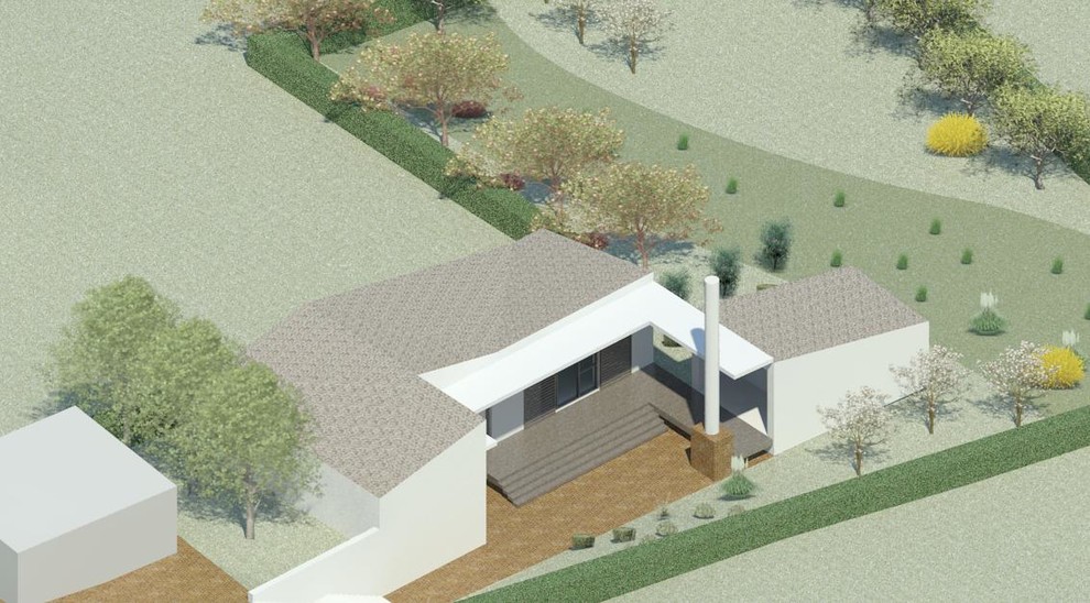 дом на рельефе