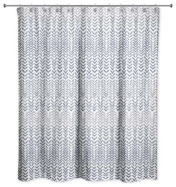 Herringbone Pattern 71x74 Shower Curtain
