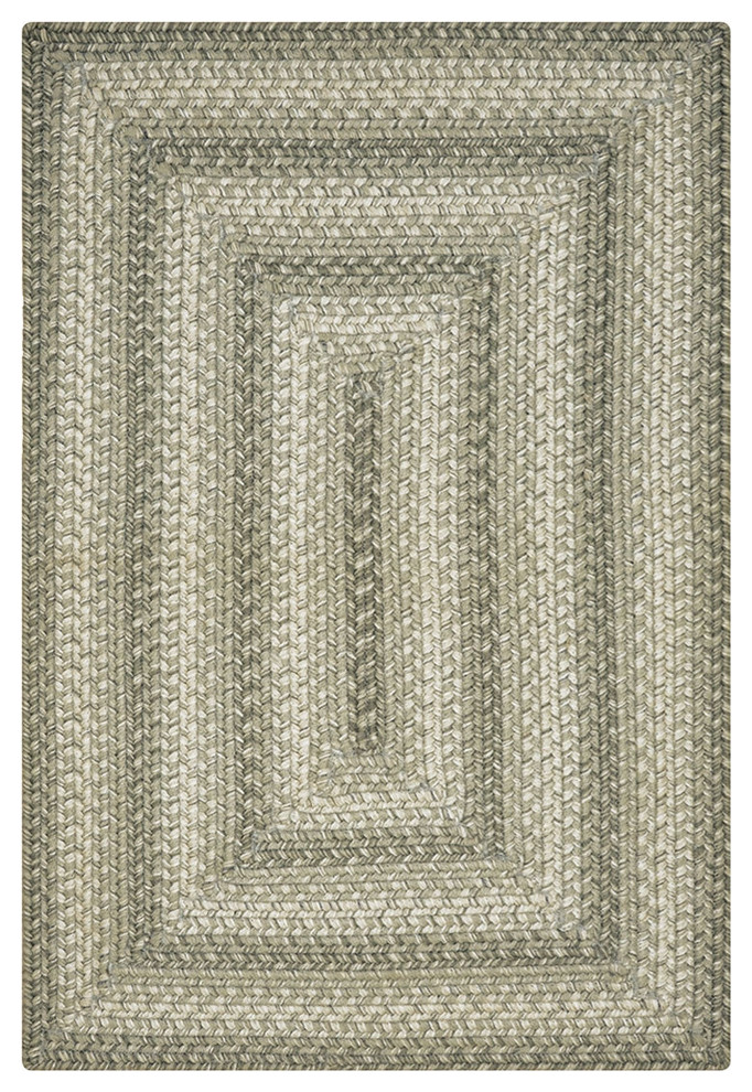 Homespice Decor Pebble Ultra Wool Braided Rugs 27" x 45" (Rectangle)