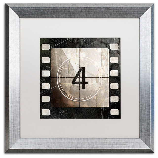 Color Bakery 'Vintage Countdown IV', Silver Frame, White Mat, 16x16