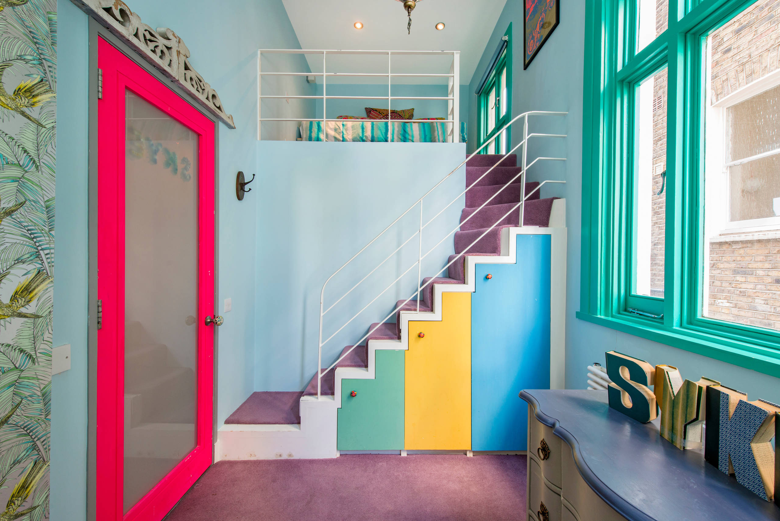 13 Colourful Staircase Designs That Ride the Rainbow