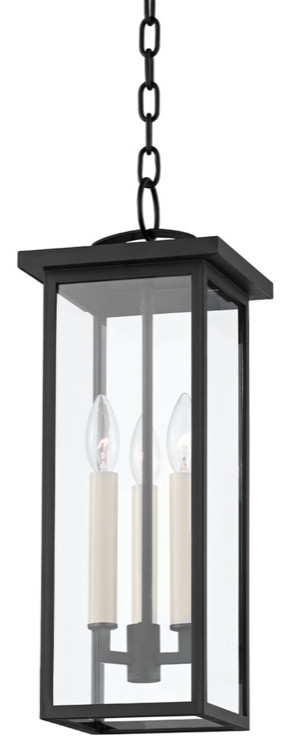 Eden 3-Light Outdoor Lantern in Textured Black
