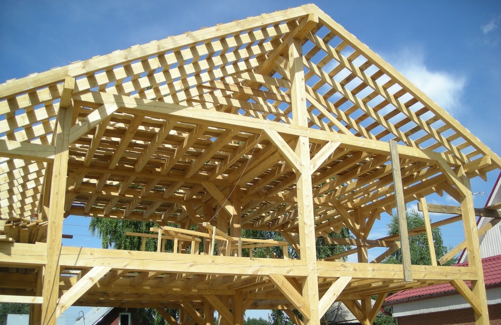 Процесс строительства живого дома