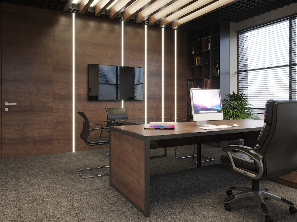 Офис строительный компании, современный, 2019