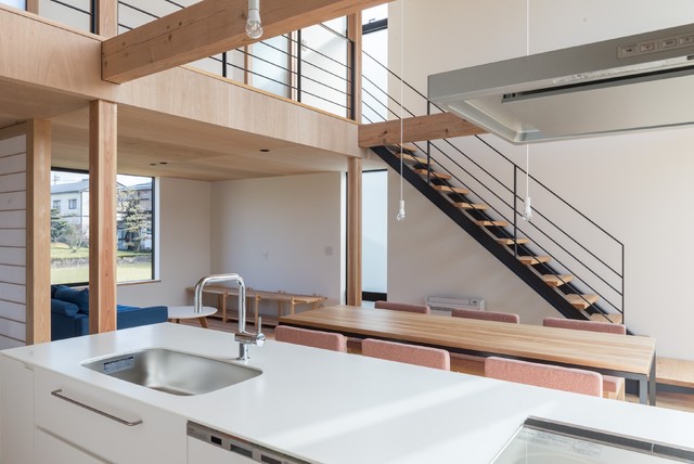 羽崎の家 modern-living-room