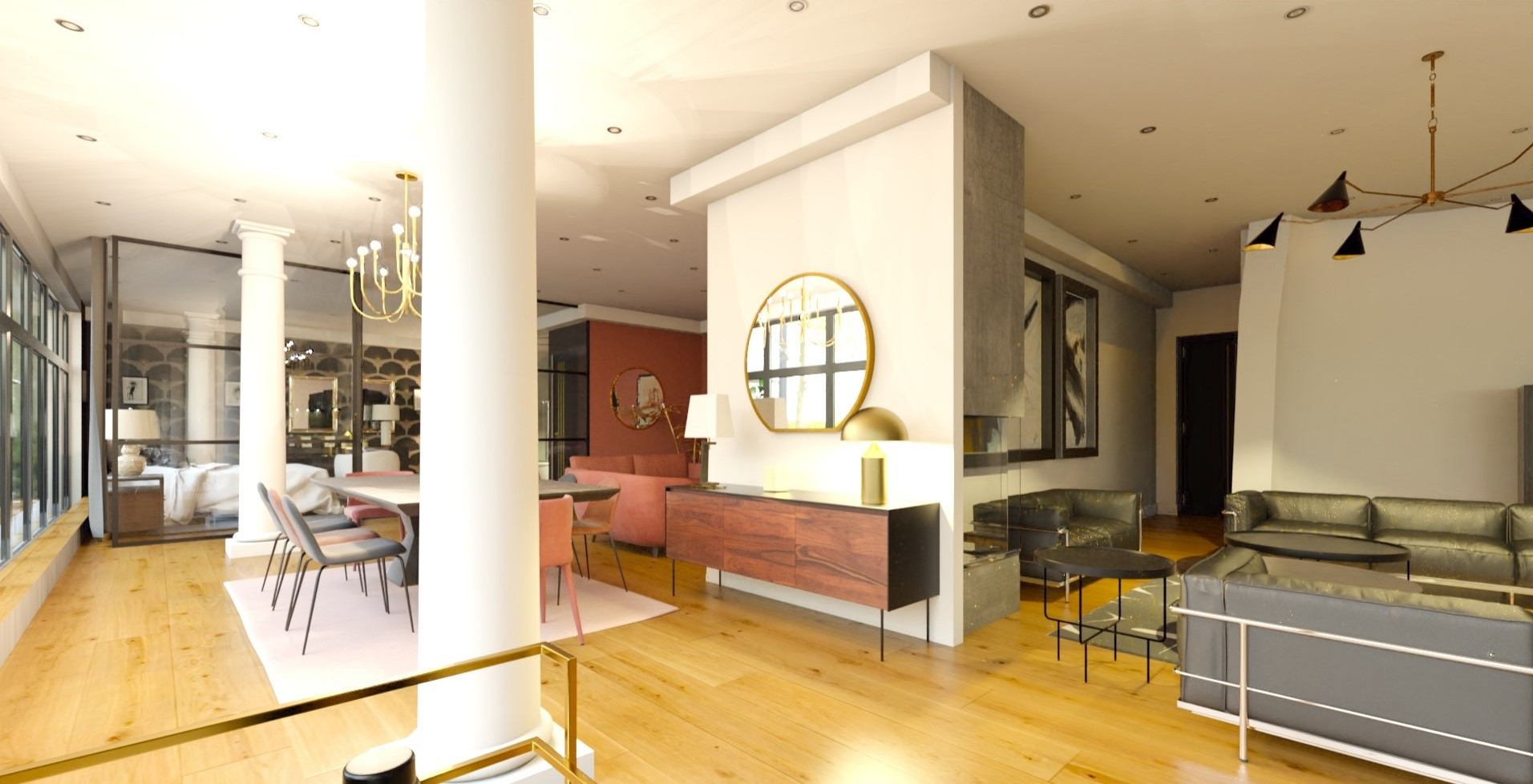 Loft 300 m² dans un immeuble d'affaires réhabilité.