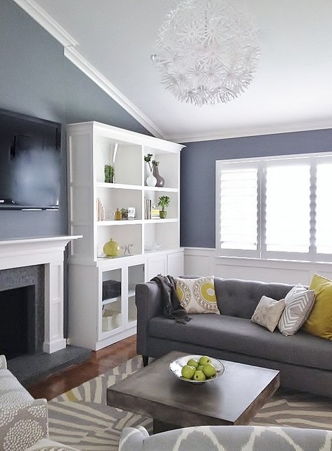 grey and green living - contemporary - living room - san francisco
