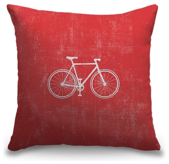 "Bike Silhouette" Pillow 16"x16"