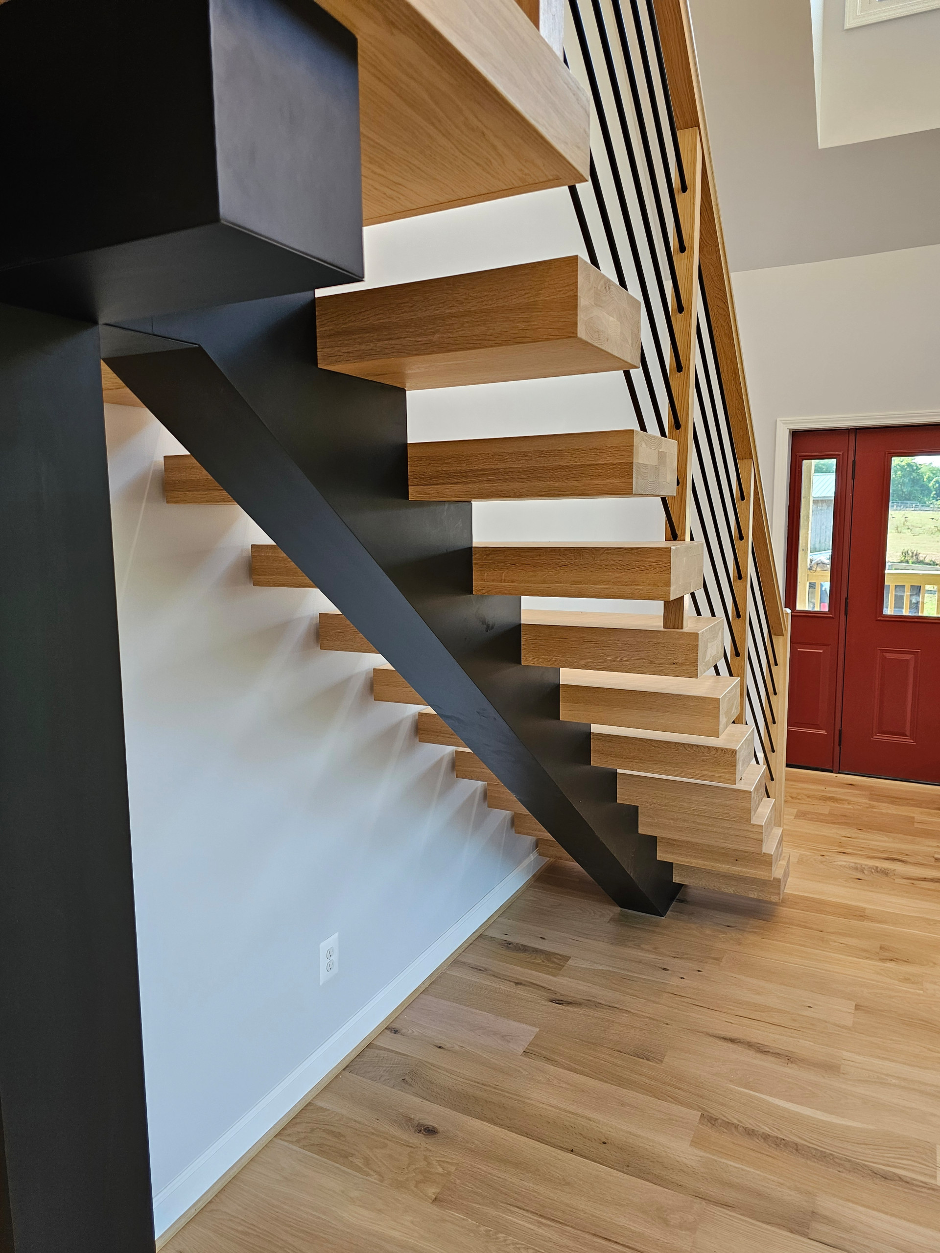 123_Modern Meets Rustic Farmhouse Staircase, Leesburg, VA 20175