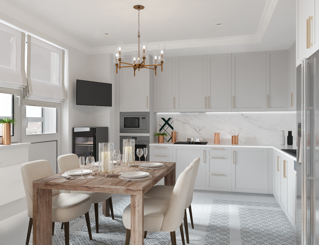 Дизайн-проект двухкомнатной квартиры в сдержанных тонах