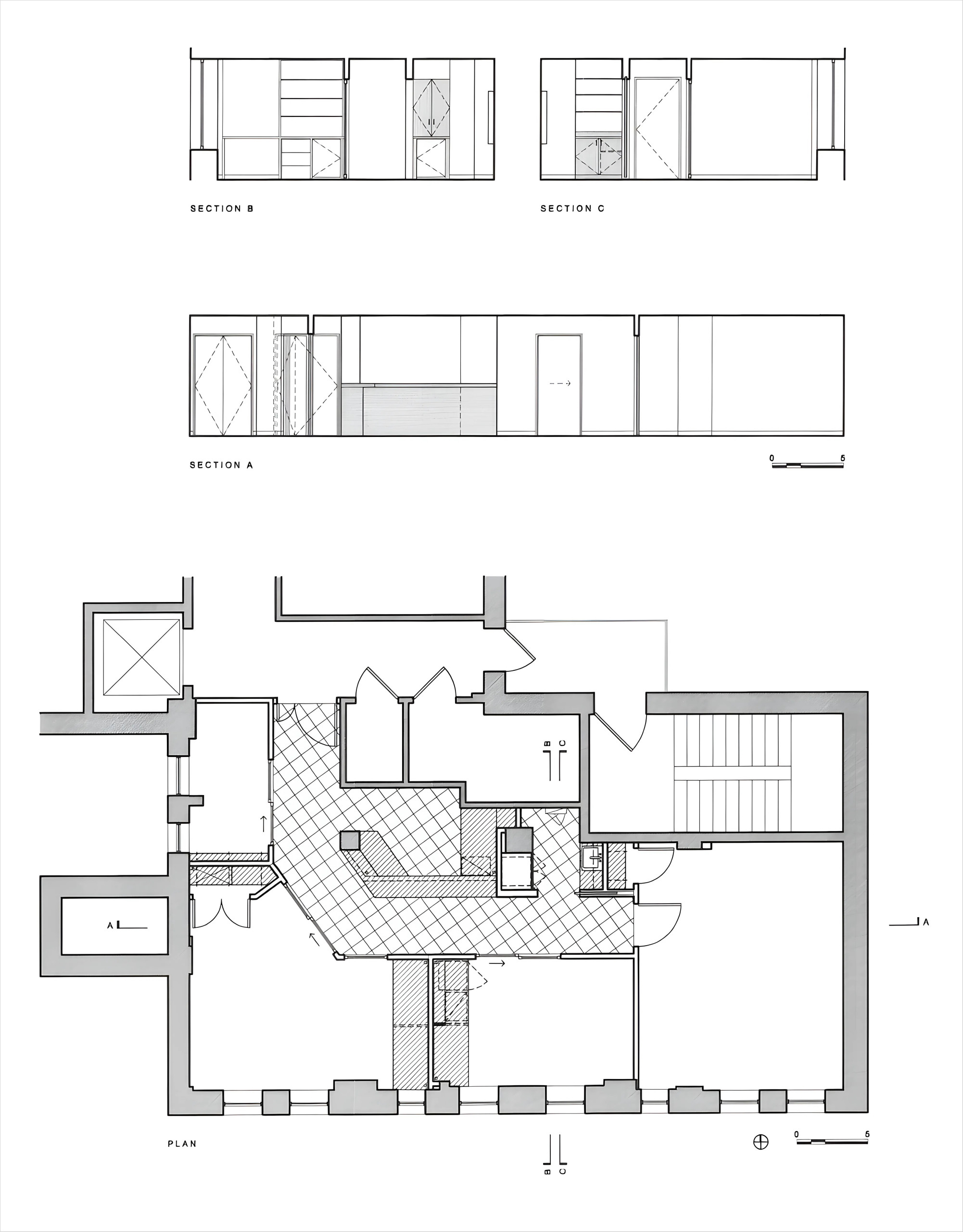 FLOOR PLAN & INTERIOR ELEVATIONS