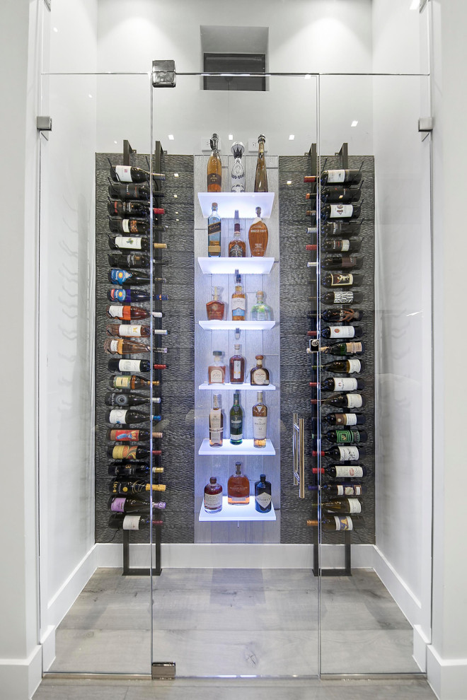 Inspiration for a modern wine cellar in Austin.