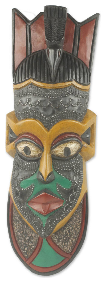 NOVICA Hevi Vi And African Wood Mask