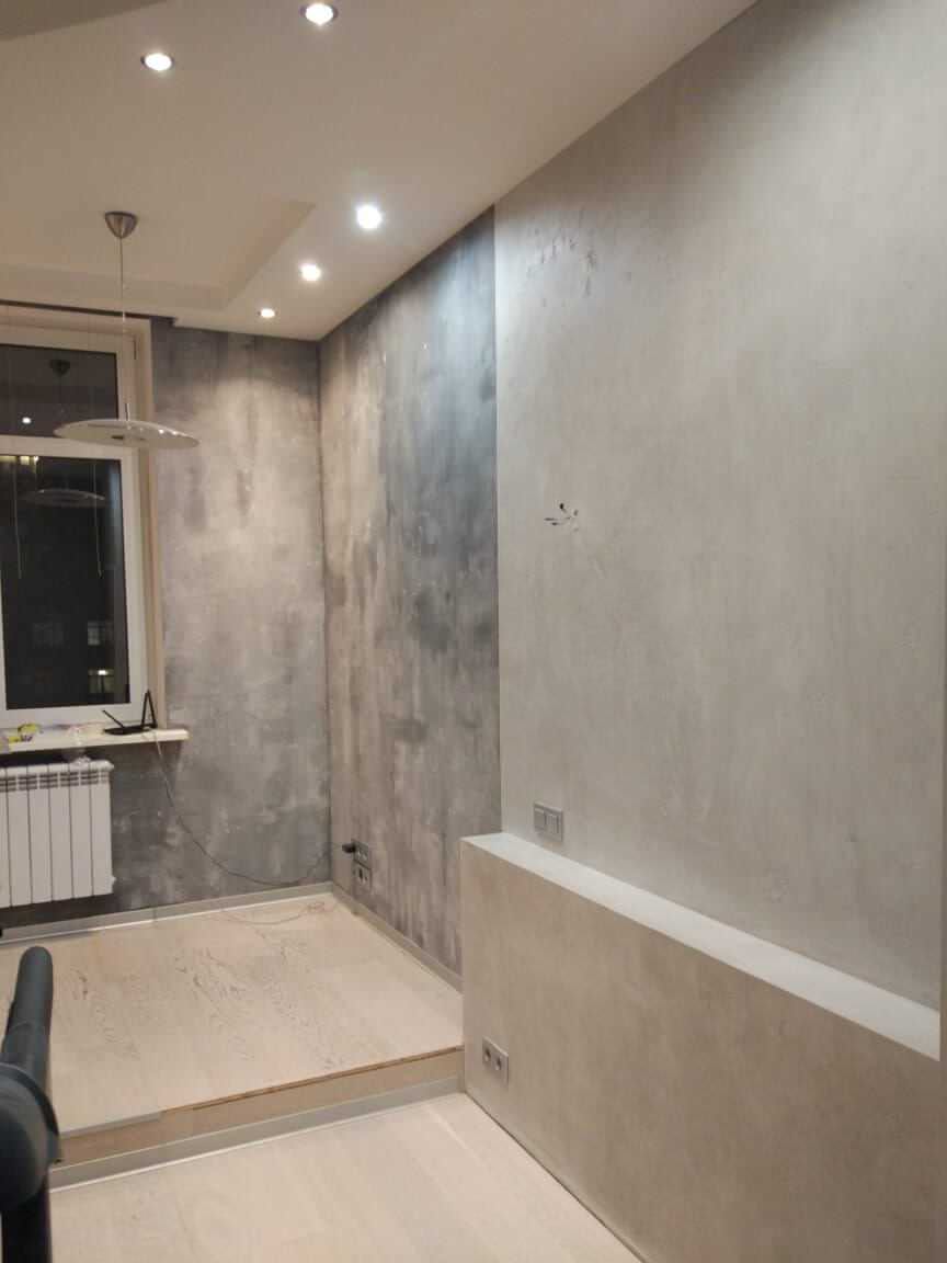 Отделка декоративной штукатуркой комнаты для подростка