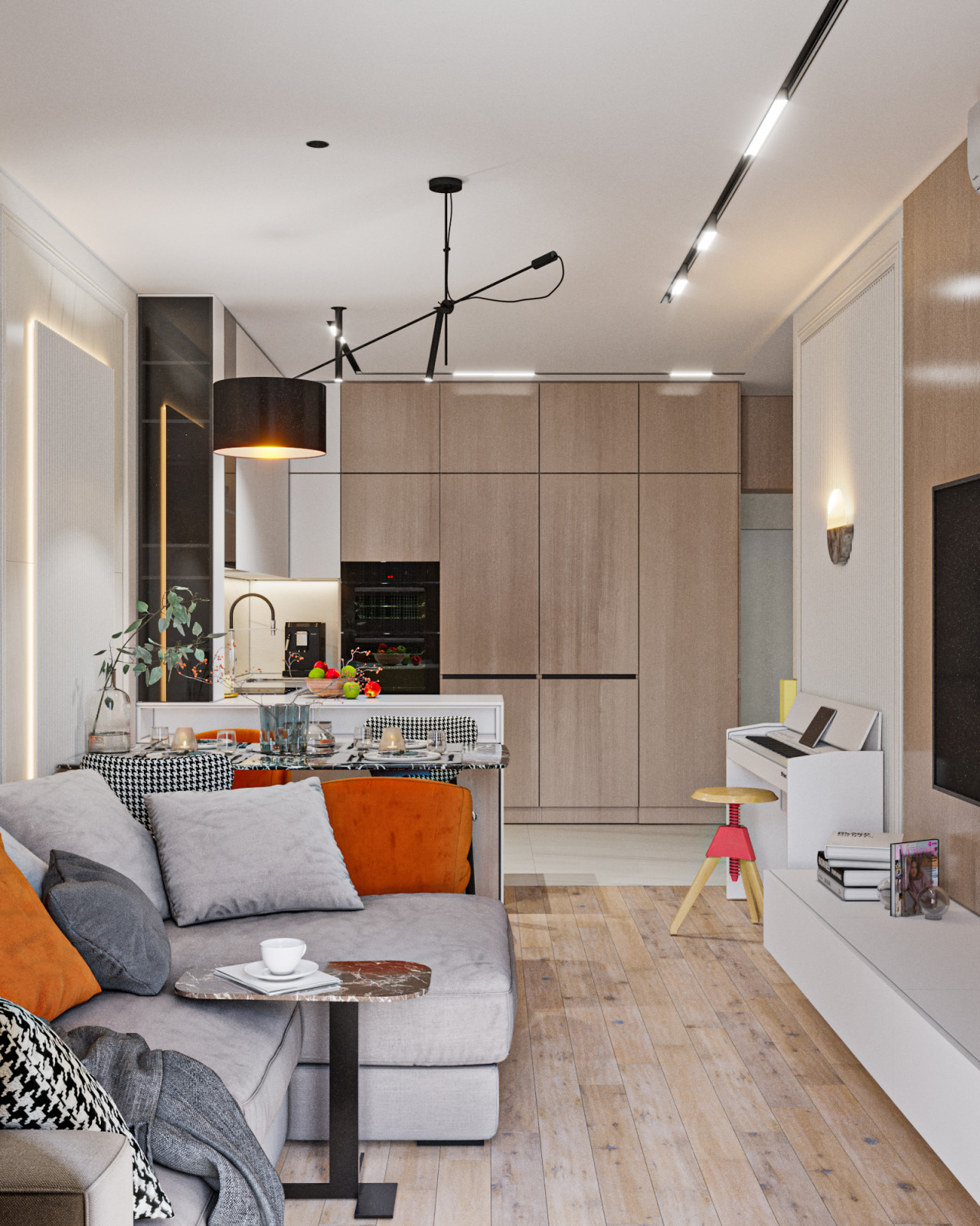 Теплый проект квартиры на севере