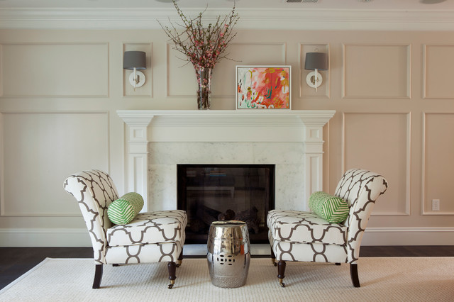 Menlo Park Full Remodel trendy-dagligstue