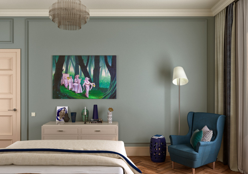 Квартира в сталинском доме на Смоленском бульваре.