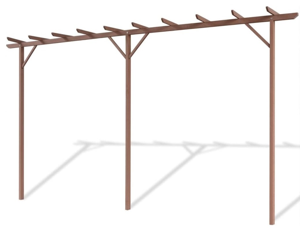 vidaXL Garden Pergola WPC Brown Outdoor Patio Structure Arbor Plant Support