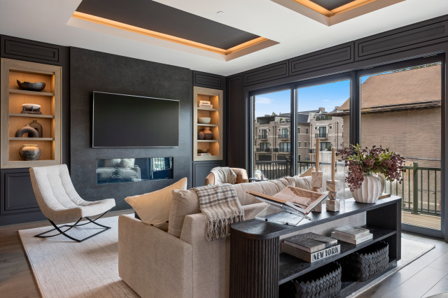 End Unit - Modern Luxury Rowhome | Heritage Place Naperville, IL contemporary-family-room