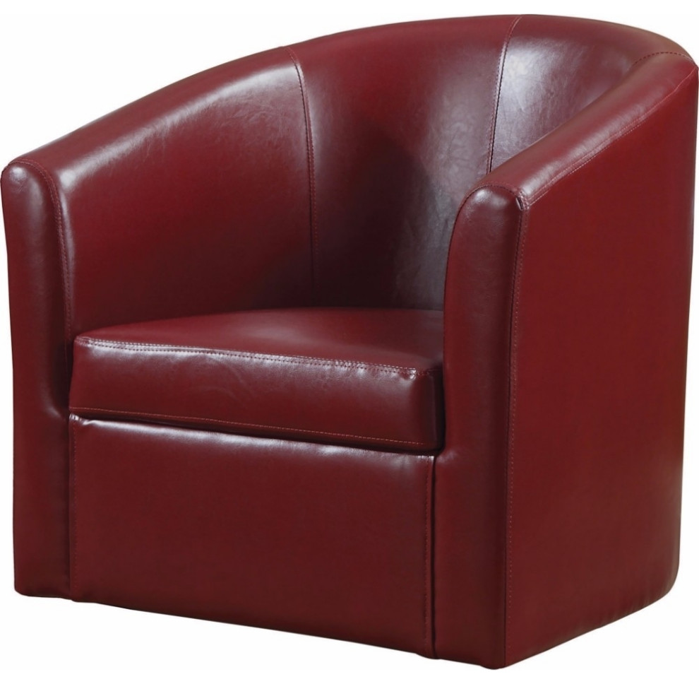 Slickly Compact Accent Chair Red- Saltoro Sherpi