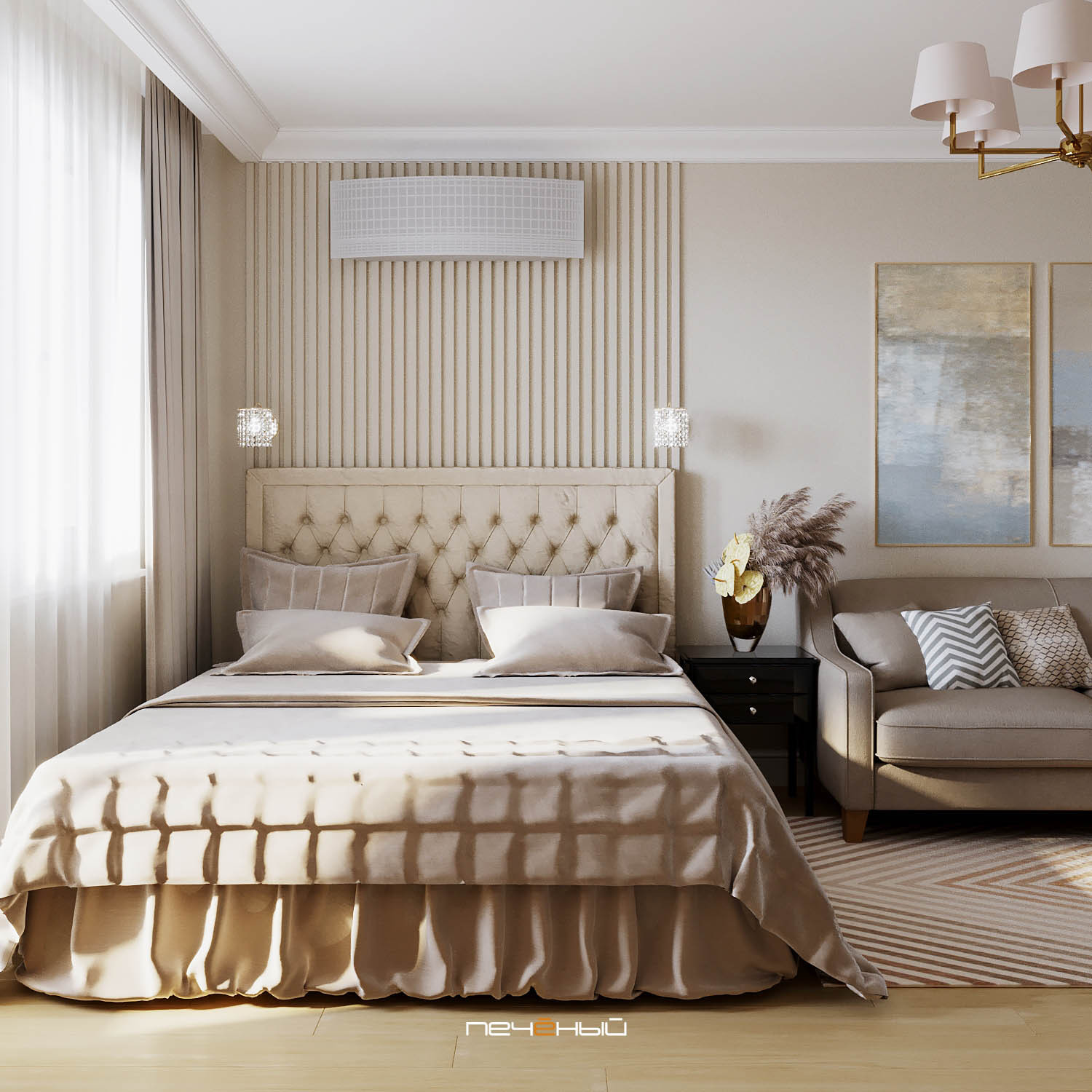 Двухкомнатная современная, уютная квартира