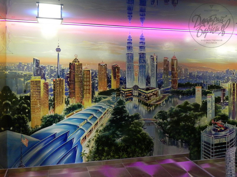 Art Painting of Swimming Pools