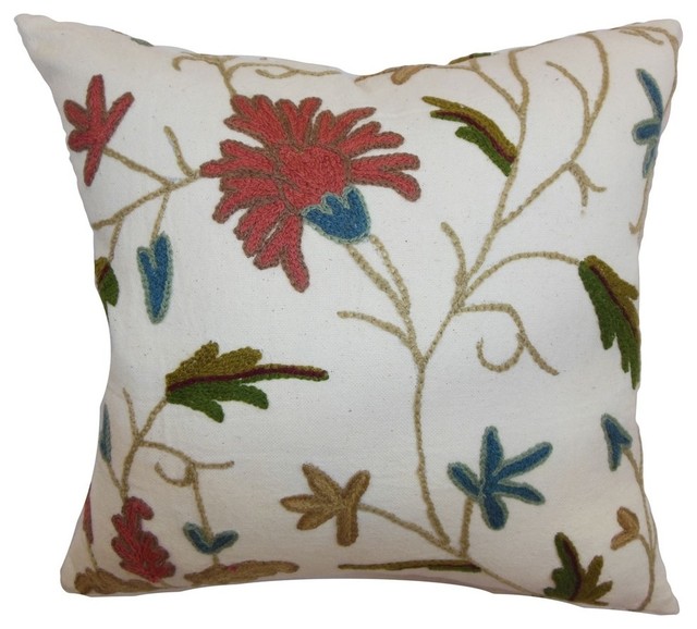 Silvia Fl Pillow Rust Blue 18 X18