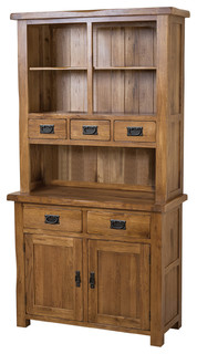 Cotswold Solid Oak Welsh Dresser Rustic Small Traditional