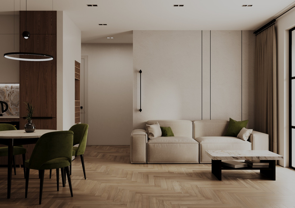 Квартира для семейной пары с ребенком в ЖК Полюса. 57,3 кв.м.