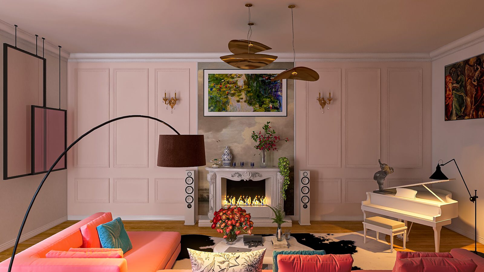 Акцентная стена спереди