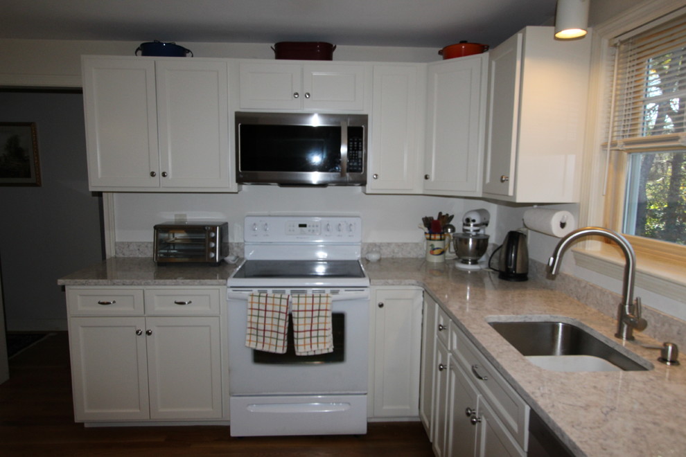 Cherry to White Cabinet Makeover