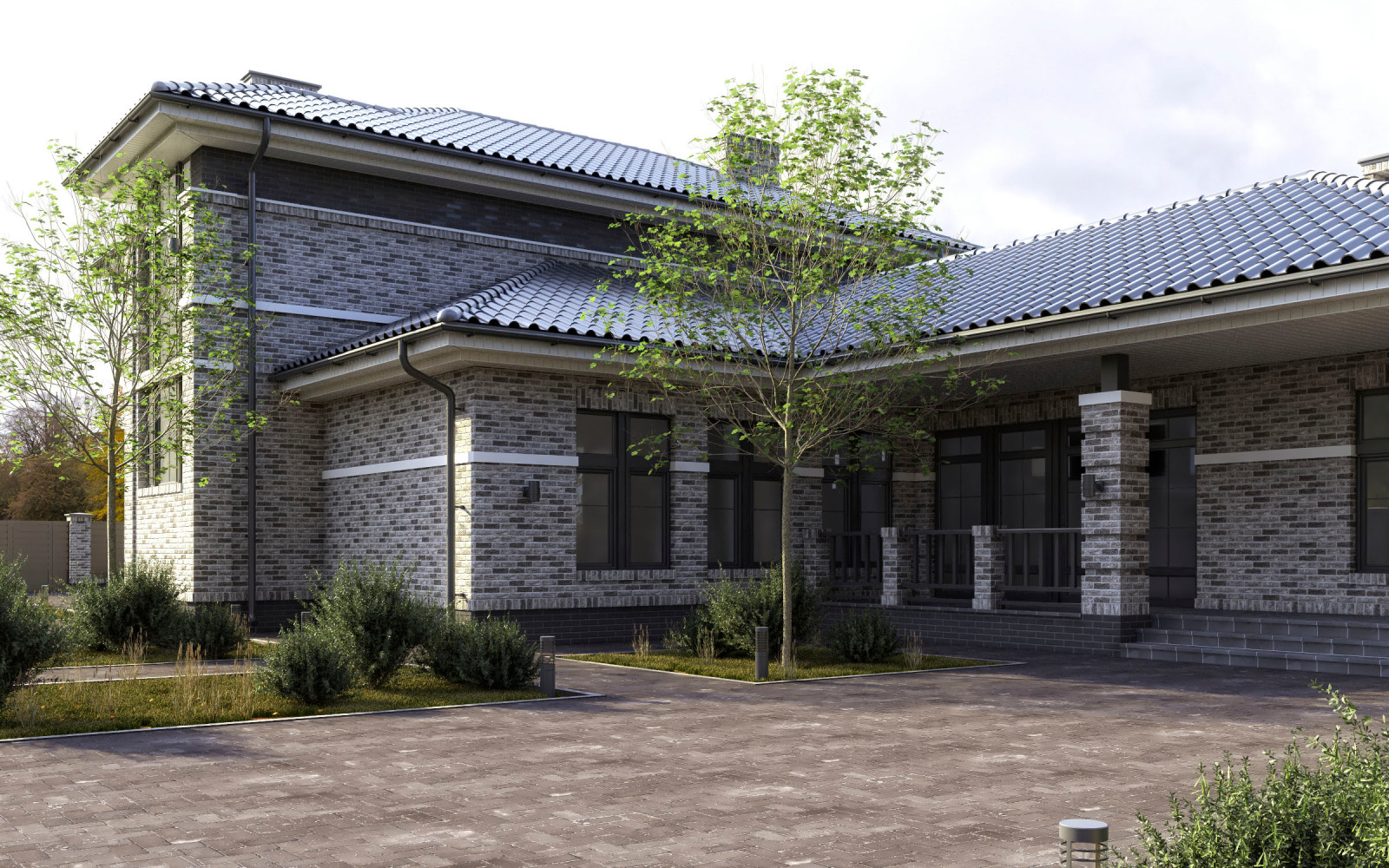 Проект дома в стиле Фрэнка Райта