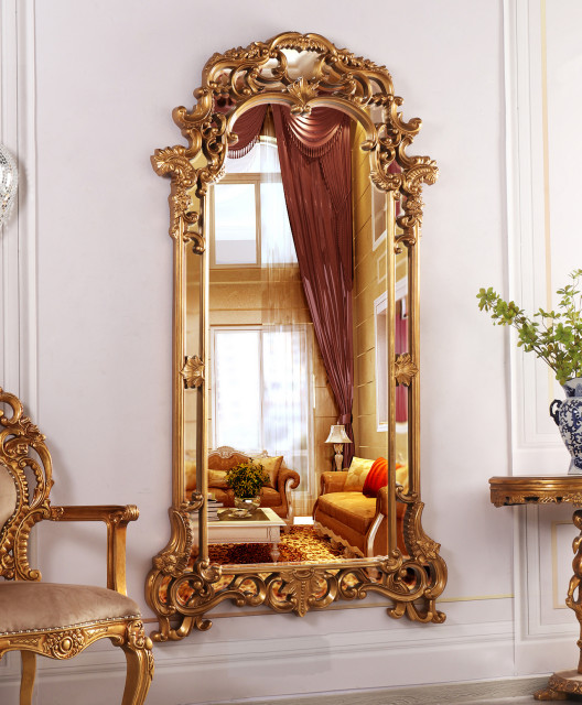 Infinity Gold Framed Accent Mirror With Arch - Victorian - Wall Mirrors 