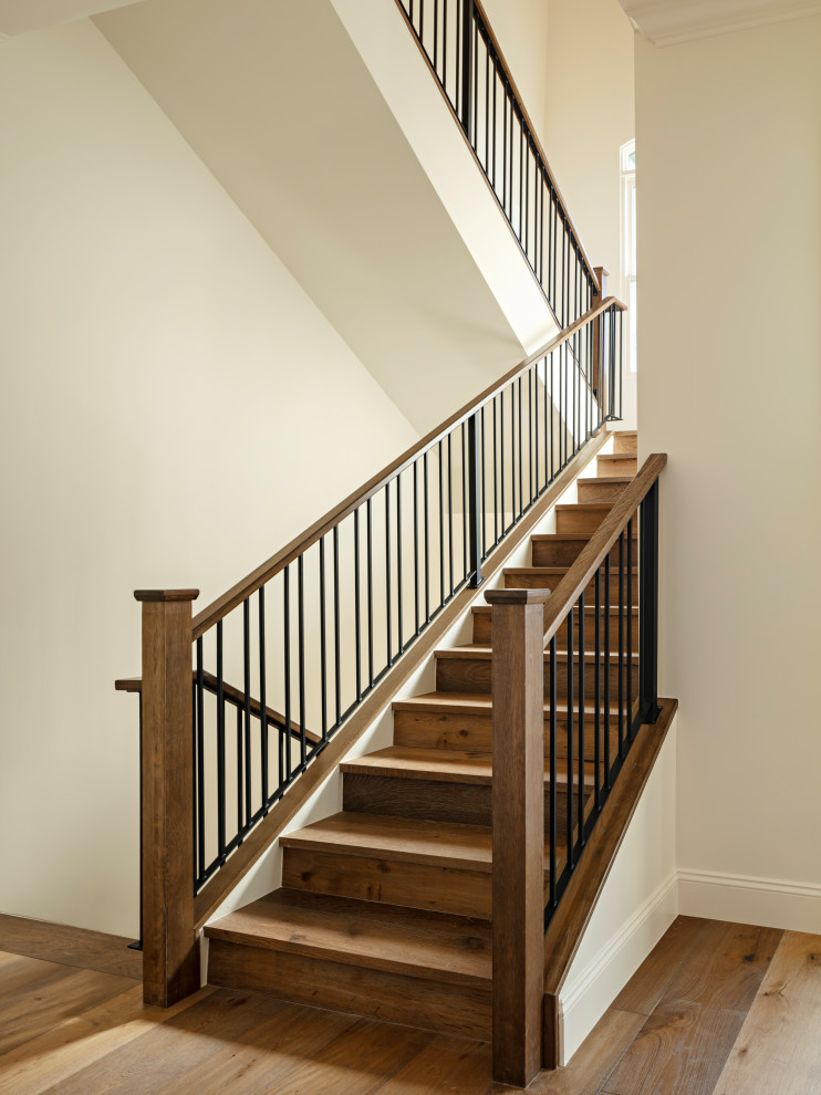 Large transitional staircase in Phoenix.
