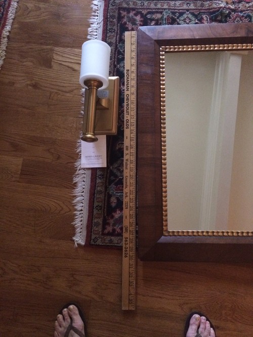 Height Of Bathroom Mirror And Sconces How Heigh Do You Hang A Bathroom Mirror Aver The Sink High Sconces