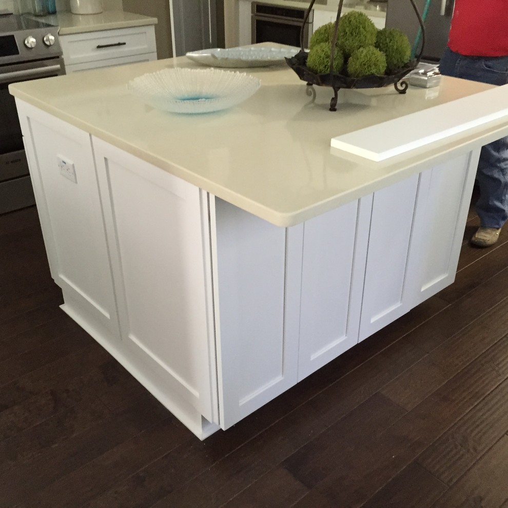 Example of a transitional home design design in Miami