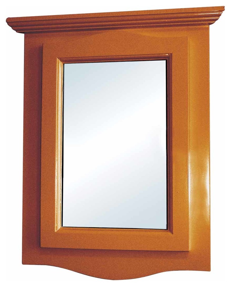 Bathroom Medicine with Mirror Golden Oak Hardwood Corner Wall