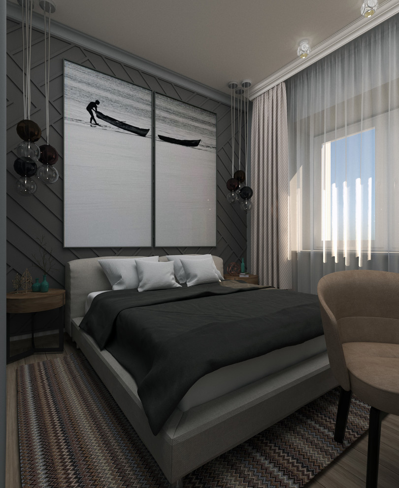 Интерьер квартиры в стиле модерн середины XX в. Спальня.