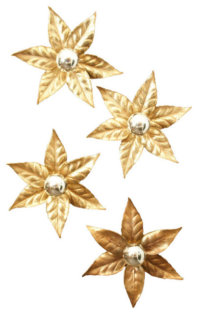 Gold Flower Sconces - Eclectic - Wall Sconces - by 1stdibs