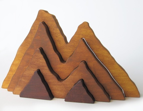 Wooden Mountain Range Stacker by Imagination Kids