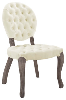 Modway EEI-3367-NAV Apprise French Vintage Dining Performance Velvet Side Chair Navy