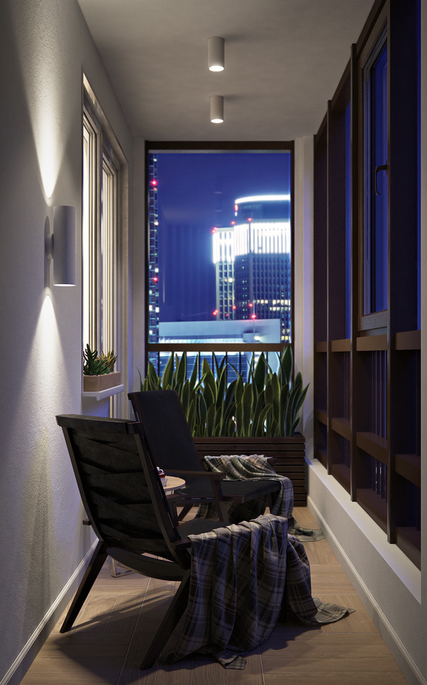 Лоджия с панорамными  окнами на 18 этаже