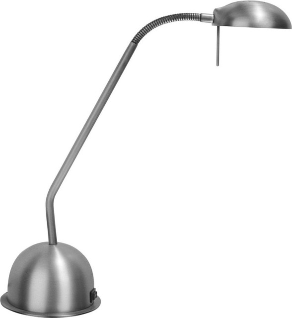 Dover Gooseneck Desk Lamp, Satin Chrome