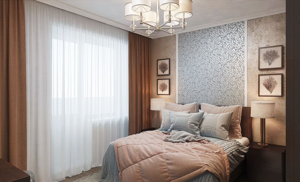 Картира в холодных оттенках с элементами неоклассики