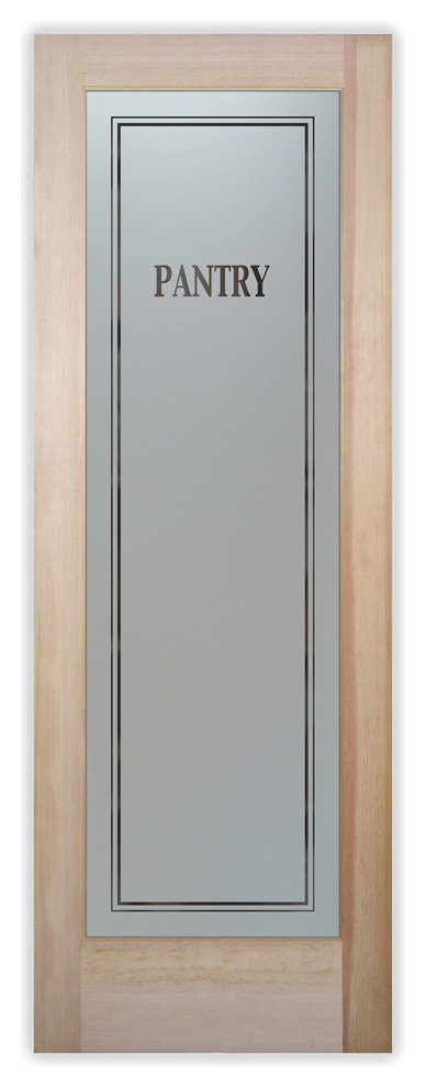 Pantry Door Classic Design Frosted Glass Door, 24 x 80 x 1.38 - Transitional - Interior Doors ...