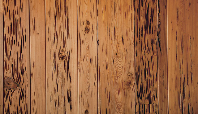 Antique Pecky Cypress Library Walls