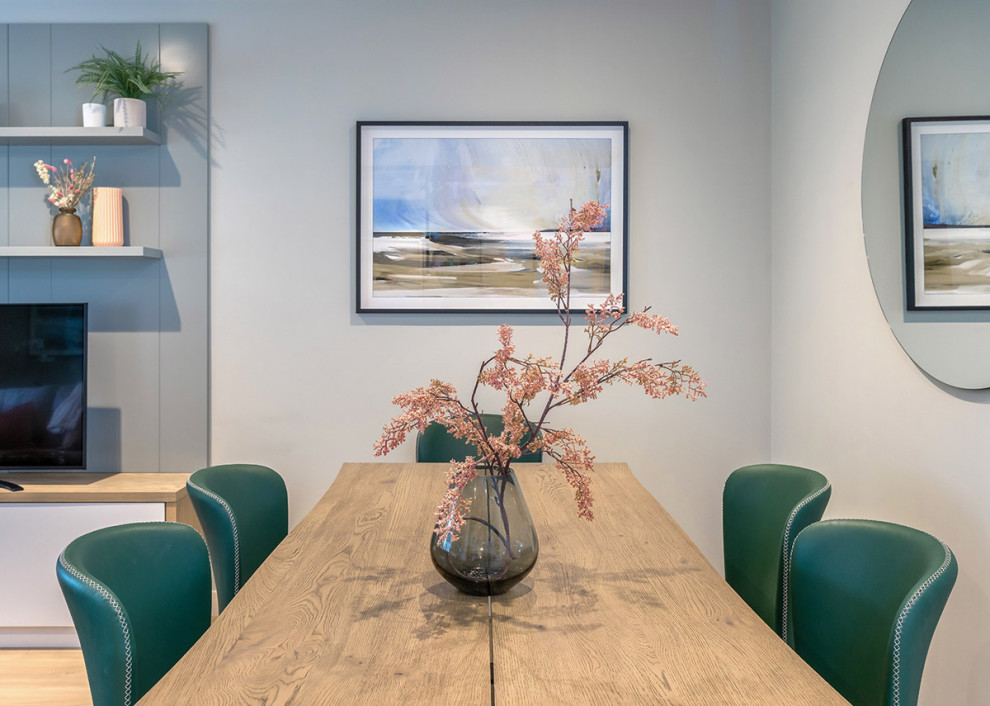 Mid-sized minimalist dining room photo in Dublin