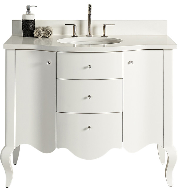 Fairmont Designs Belle Fleur 42 Single Vanity Glossy White Base